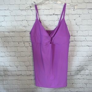XXL Old Navy Purple Women's one piece bathing suit w/skirt adjustable st…